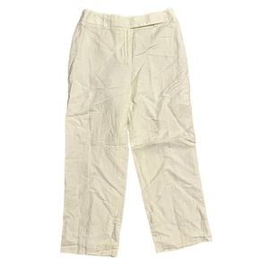 Ann Taylor loft linen blend crop pants size 2 lime green‎ NWT